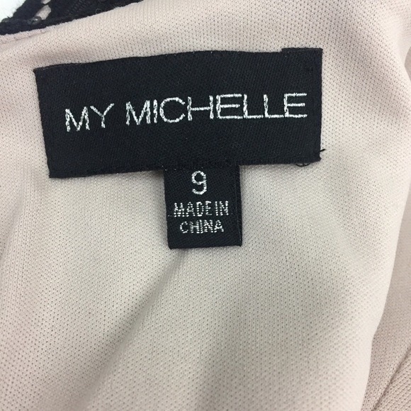 NWT My Michelle Black Lace Dress.  K13 - Picture 7 of 8